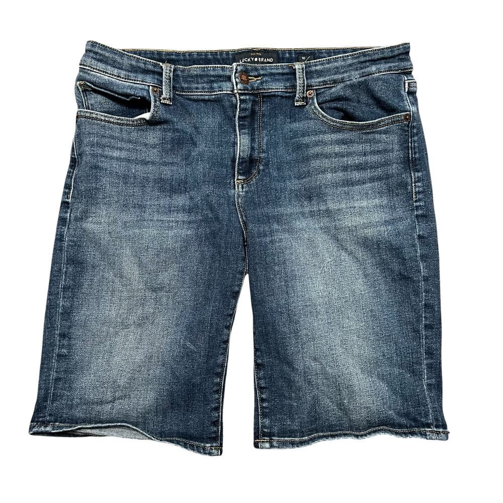 LUCKY BRAND Women's Bermuda Size 10/30 Medium Wash Jean Shorts - Picture 1 of 9